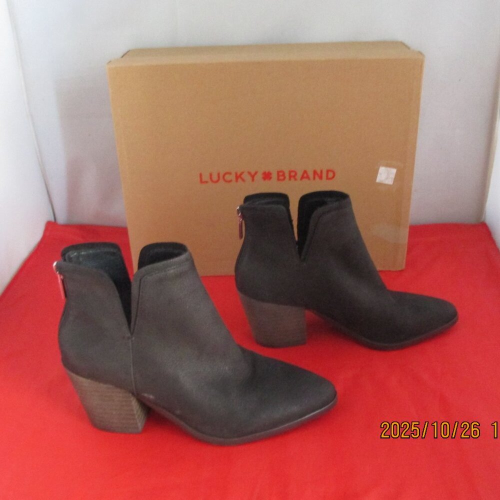 Lucky Brand Women's Beylon Cutout Ankle Booties $139 - US Size 5 - Black - 1398